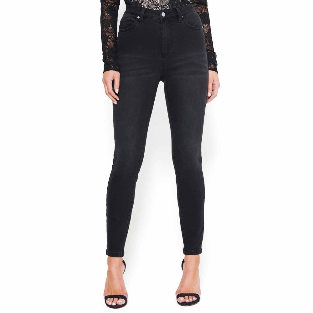 Bebe Back V Stitch Skinny Jeans